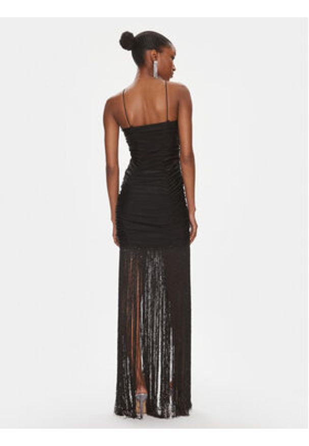 ROTATE Sukienka wieczorowa Sequin Fringe 111784100 Czarny Slim Fit. Kolor: czarny. Materiał: syntetyk. Styl: wizytowy