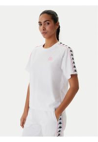 Kappa T-Shirt Banda Adi 371U6WW Biały Regular Fit. Kolor: biały. Materiał: bawełna #1