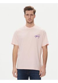 Tommy Jeans T-Shirt Faded Graphic DM0DM20768 Różowy Relaxed Fit. Kolor: różowy. Materiał: bawełna