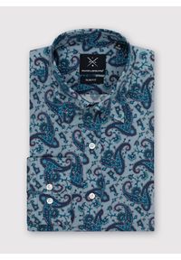 Pako Lorente - PAKO LORENTE – Koszula męska we wzór paisley P22WF-1X-029-S-S. Typ kołnierza: kołnierzyk klasyczny. Materiał: bawełna, elastan. Długość rękawa: długi rękaw. Długość: długie. Wzór: paisley. Styl: klasyczny #9