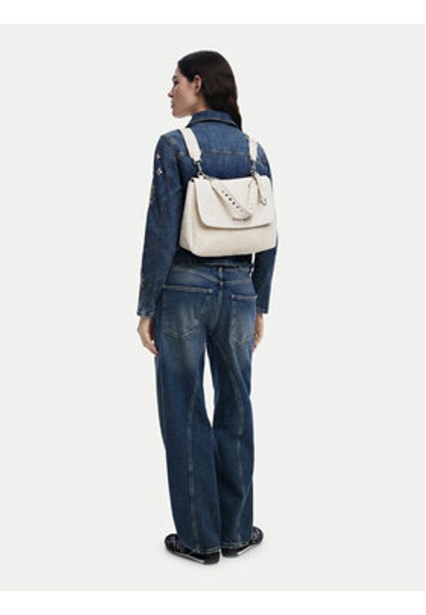 Desigual Torebka Dejavu Posadas 25SAXPAA Écru. Materiał: skórzane