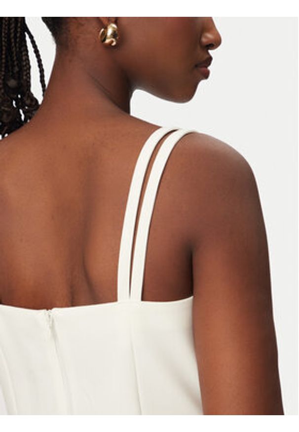 Rinascimento Top CFC0127891003 Biały Slim Fit. Kolor: biały. Materiał: syntetyk