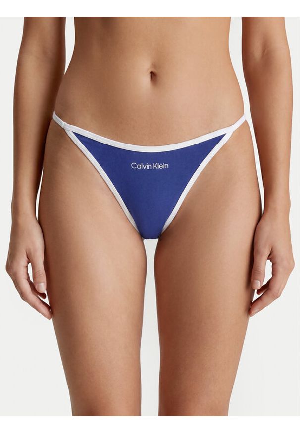 Calvin Klein Underwear Stringi LV00QF8892 Niebieski. Kolor: niebieski