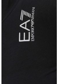 EA7 Emporio Armani bluza damska kolor czarny z kapturem z nadrukiem. Typ kołnierza: kaptur. Kolor: czarny. Długość rękawa: długi rękaw. Długość: długie. Wzór: nadruk #4