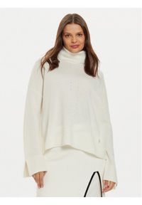 Liu Jo Golf WF4434 MS009 Écru Regular Fit. Typ kołnierza: golf. Materiał: wełna #1