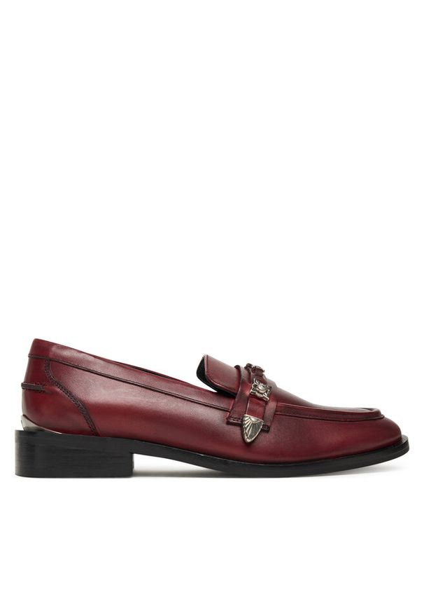 Loafersy Bronx. Kolor: czerwony