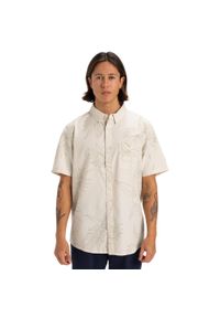 Quiksilver - dla Mężczyzn GAWANHILL Biały. Kolor: beżowy. Materiał: materiał, bawełna. Długość rękawa: krótki rękaw. Długość: krótkie