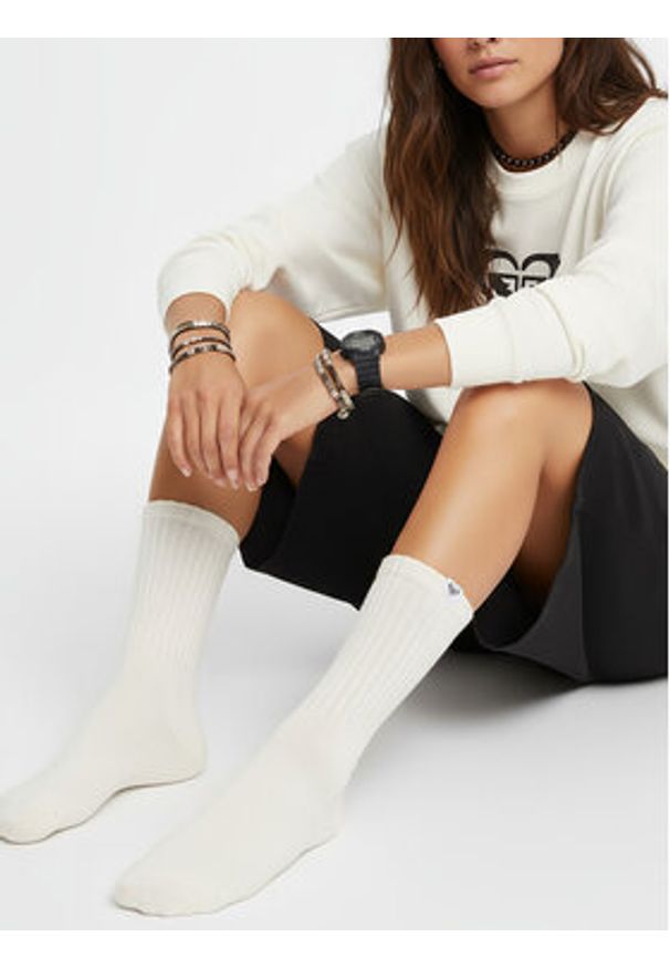 Roxy Skarpety długie CEO_AS_ROXY_16_W_AW25 (3 PACK) mix Biały. Kolor: biały. Materiał: materiał, bawełna