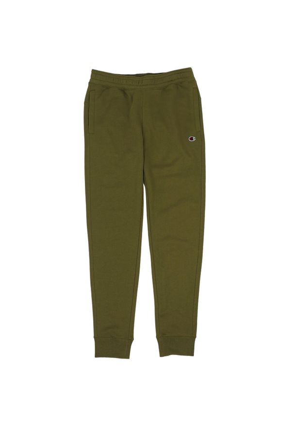 Spodnie męskie Champion Rib Cuff Pants. Kolor: zielony. Materiał: dresówka