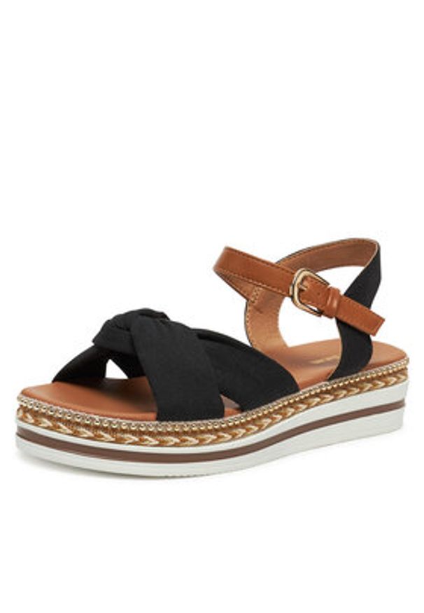 Clara Barson Sandały WS2P270-01 Czarny. Kolor: czarny. Materiał: materiał