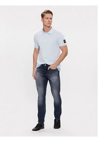 Calvin Klein Jeans Polo J30J323394 Niebieski Regular Fit. Typ kołnierza: polo. Kolor: niebieski. Materiał: bawełna #5