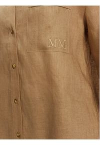 Max Mara Koszula Noel 2516111018 Brązowy Regular Fit. Kolor: brązowy. Materiał: len