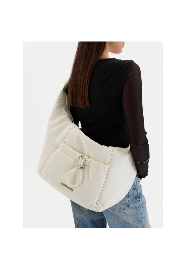 Torebka Guess Jeans. Kolor: kremowy