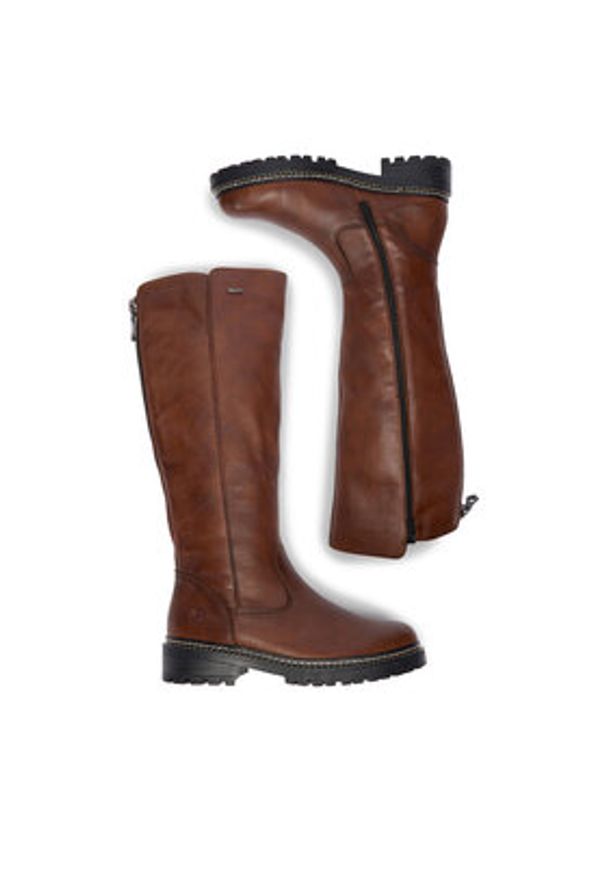 Remonte Kozaki CEO-D0B72-22 Brązowy. Kolor: brązowy. Materiał: skóra