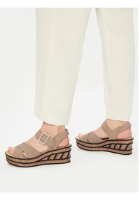 Rieker Sandały 68163-62 Beżowy. Kolor: beżowy. Materiał: syntetyk