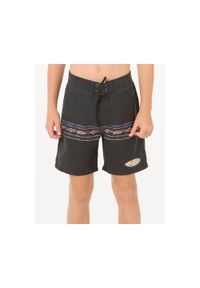 Spodenki surfingowe dla dzieci Rip Curl Mirage Raw Energy Geo - Boy Czarny. Kolor: czarny