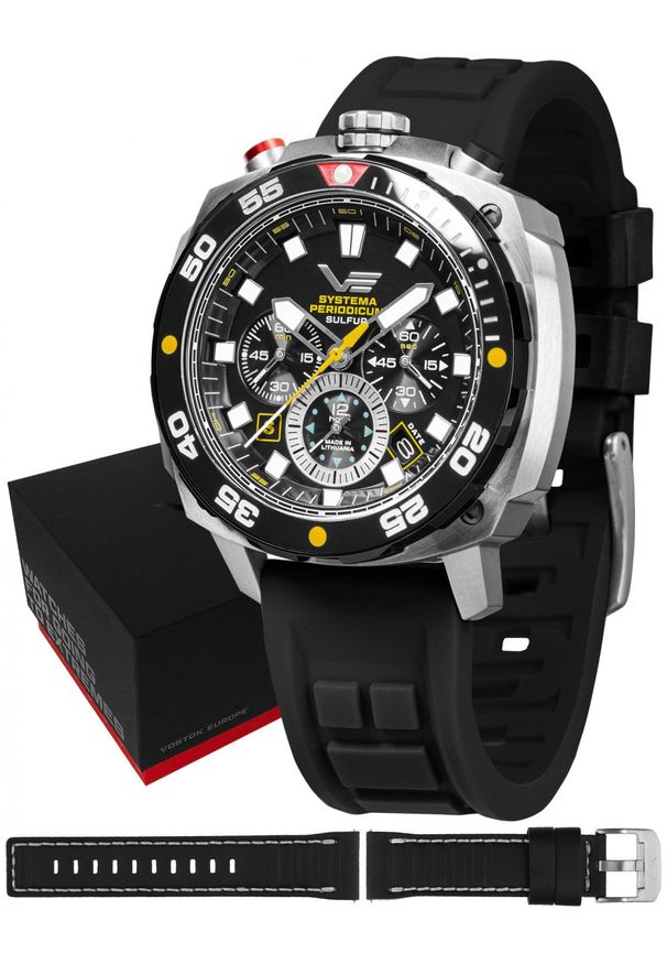 Zegarek męski Vostok Europe VK67-650E725SB czarny. Kolor: czarny