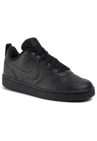 Nike Sneakersy Court Borough Low 2 (GS) BQ5448 001 Czarny. Kolor: czarny. Materiał: skóra. Model: Nike Court