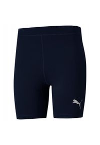 Puma - Męskie Spodenki Liga Thermoactive Base Layer Shorts. Kolor: niebieski. Sport: turystyka piesza