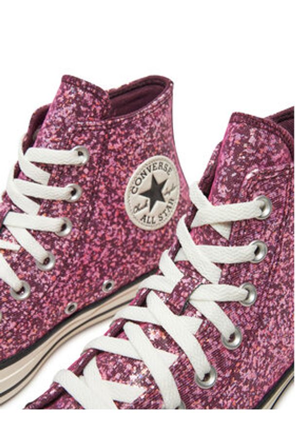 Converse Trampki Chuck Taylor All Star Glitter Hi A11137C Różowy. Kolor: różowy. Materiał: materiał