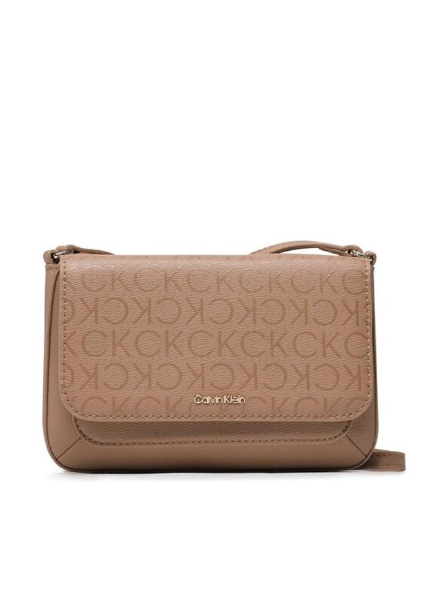 Calvin Klein Torebka Ck Must Crossbody Epi Mono K60K610633 Brązowy. Kolor: brązowy. Materiał: skórzane