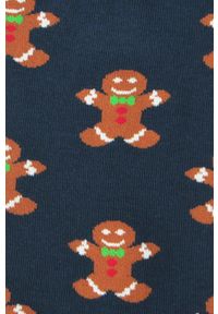 His Story - Tematyczne Skarpetki Bawełniane - Ciastek na Granatowym Tle. Kolor: niebieski. Materiał: elastan, bawełna, poliamid #4