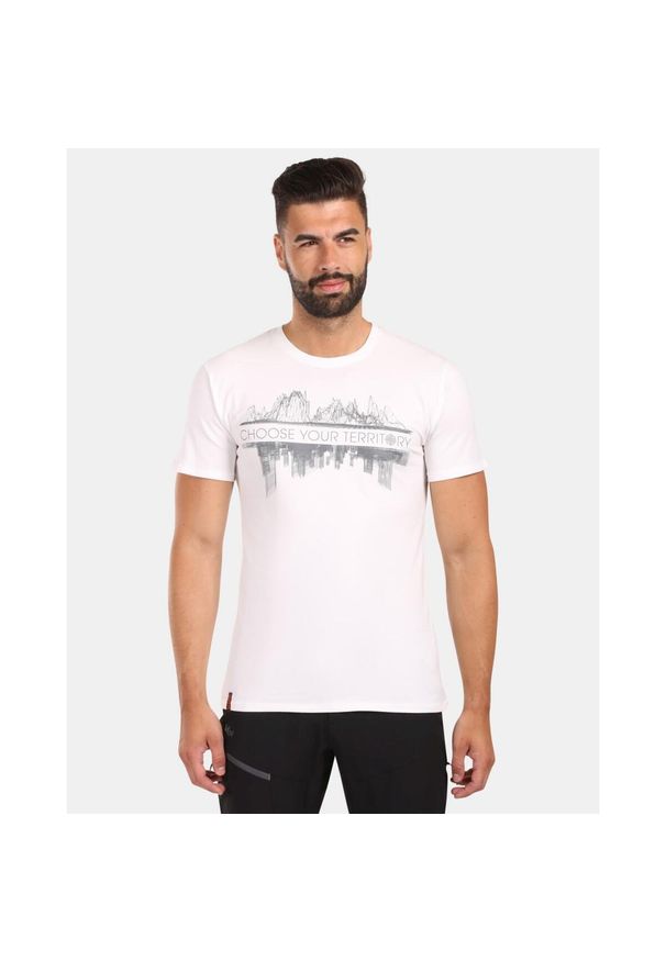 Męska koszulka bawełniana Kilpi DISCOVER-M. Kolor: biały. Materiał: bawełna. Sport: turystyka piesza