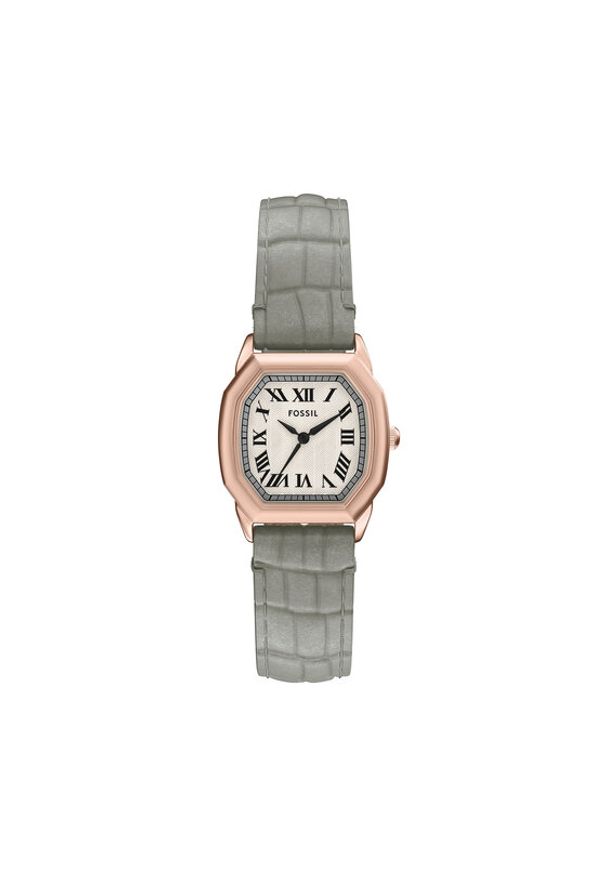 Fossil Zegarek Harlow ES5435 Szary. Kolor: szary. Materiał: skóra