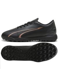 Buty piłkarskie Puma Ultra Play Tt Jr 107779-02 czarne. Zapięcie: sznurówki. Kolor: czarny. Materiał: guma, syntetyk. Sport: piłka nożna