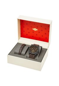 Fossil - Zegarek + bransoletka FS5251SET. Materiał: skóra, materiał #2