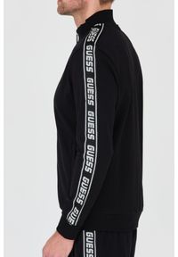 Guess - GUESS Czarna męska bluza dresowa, Rozmiar XXL. Typ kołnierza: bez kaptura. Kolor: czarny. Materiał: dresówka #7