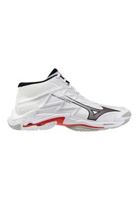 Buty halowe Mizuno Wave Lightning Elite Mid. Kolor: czarny, biały, wielokolorowy. Model: Mizuno Wave. Sport: siatkówka #1