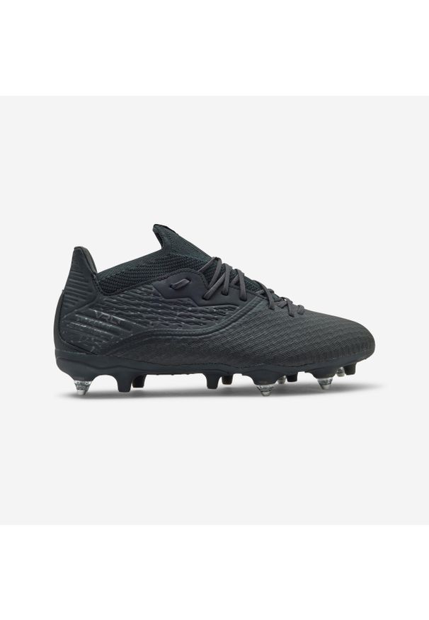 KIPSTA - Buty piłkarskie Kipsta Viralto III 3D Airmesh SG. Kolor: czarny, szary, wielokolorowy. Materiał: dzianina, mesh, zamsz. Szerokość cholewki: normalna. Sport: piłka nożna