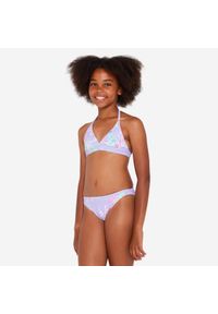 Kostium kąpielowy dwuczęściowy surfingowy dla dzieci Decathlon 500 Tali. Kolor: fioletowy. Materiał: poliester, materiał, elastan #1