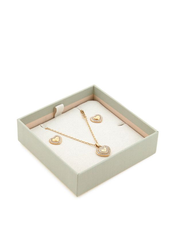 Guess Zestaw naszyjnik i kolczyki JUBS04 087JW Złoty. Materiał: złote. Kolor: złoty