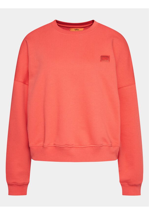 Alpha Industries Bluza Essentials 146030 Czerwony Relaxed Fit. Kolor: czerwony. Materiał: syntetyk, bawełna
