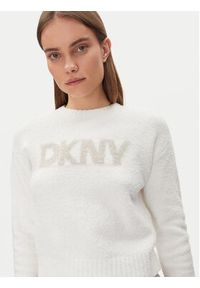 DKNY Sweter DJ4R0424 Écru Regular Fit. Materiał: bawełna #5