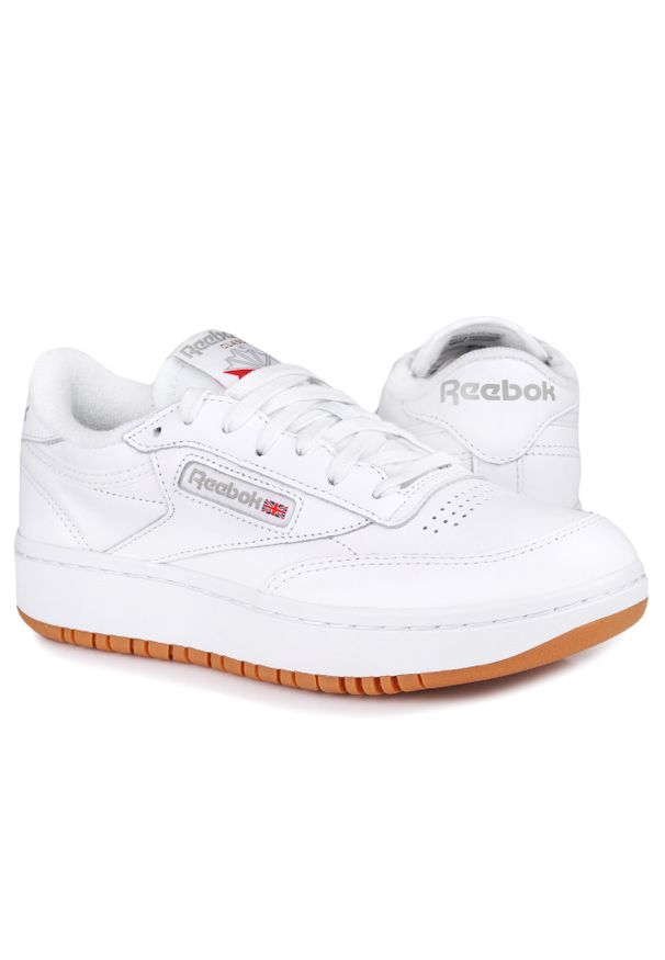 Buty damskie trampki Reebok CLUB C DOUBLE. Kolor: brązowy, biały, wielokolorowy. Model: Reebok Club