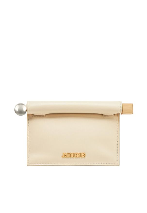 JACQUEMUS Torebka La Petite Pochette Rond C 241BA392-3171 Écru. Materiał: skórzane