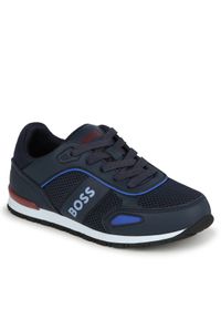 BOSS - Boss Sneakersy J50855 M Granatowy. Kolor: niebieski