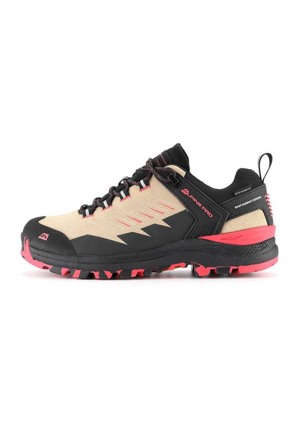 ALPINE PRO - Buty trekkingowe niskie Alpine Pro Zereme Vibram. Kolor: beżowy. Materiał: skóra. Szerokość cholewki: normalna