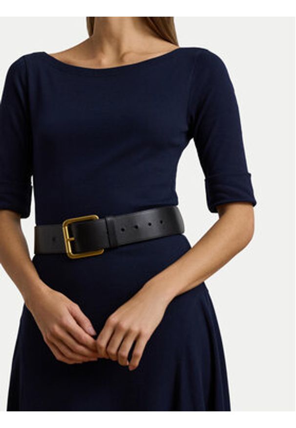 Lauren Ralph Lauren - LAUREN RALPH LAUREN Sukienka codzienna 200973599002 Granatowy Slim Fit. Okazja: na co dzień. Kolor: niebieski. Materiał: bawełna. Typ sukienki: proste. Styl: casual