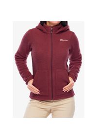 Polar damski Berghaus Darria FZ Hooded Jacket. Kolor: czerwony. Materiał: polar