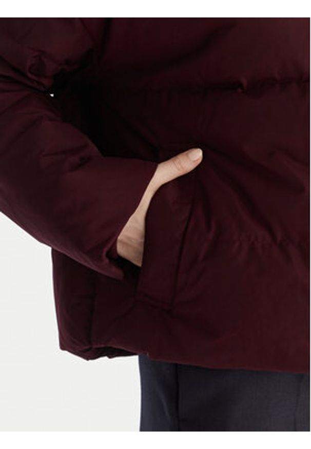 TOMMY HILFIGER - Tommy Hilfiger Kurtka puchowa WW0WW47294 Bordowy Relaxed Fit. Kolor: czerwony. Materiał: syntetyk