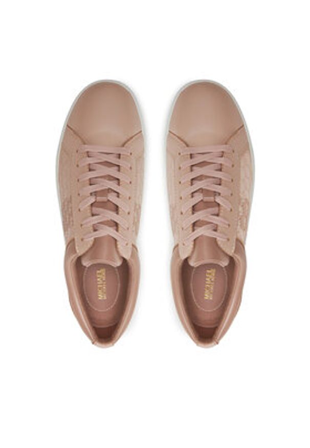 MICHAEL Michael Kors Sneakersy Juno Stripe Lace Up 43T4JUFSAL Różowy. Kolor: różowy. Materiał: skóra