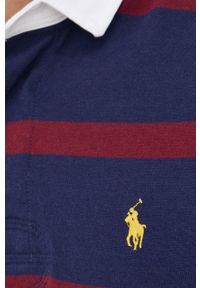 Polo Ralph Lauren - Longsleeve bawełniany. Typ kołnierza: polo. Kolor: niebieski. Materiał: bawełna. Długość rękawa: długi rękaw #3