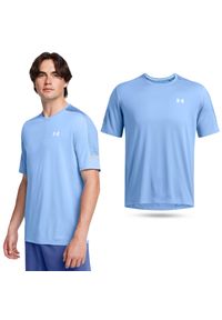 Koszulka fitness męska Under Armour t-shirt sportowy z krótkim rękawem. Kolor: niebieski. Długość rękawa: krótki rękaw. Długość: krótkie. Sport: fitness #1