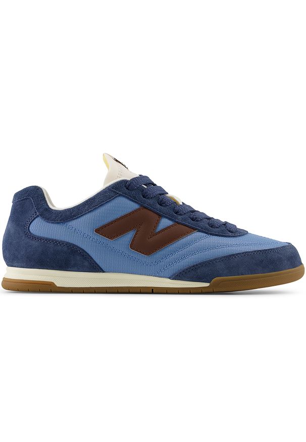 Buty męskie New Balance URC42PMA – niebieskie. Okazja: na co dzień. Kolor: niebieski. Materiał: materiał, skóra, syntetyk, guma. Szerokość cholewki: normalna