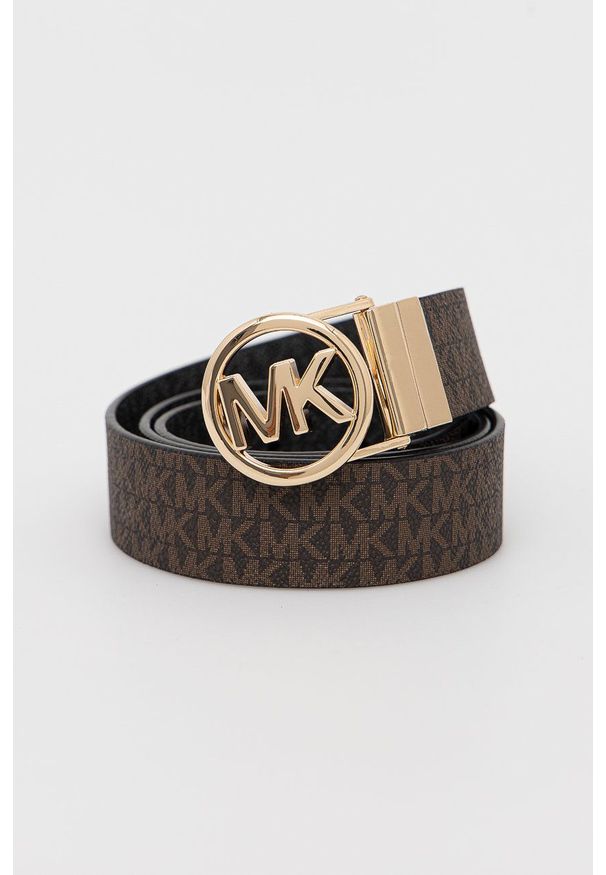 MICHAEL Michael Kors pasek dwustronny 551342 damski kolor brązowy. Kolor: brązowy