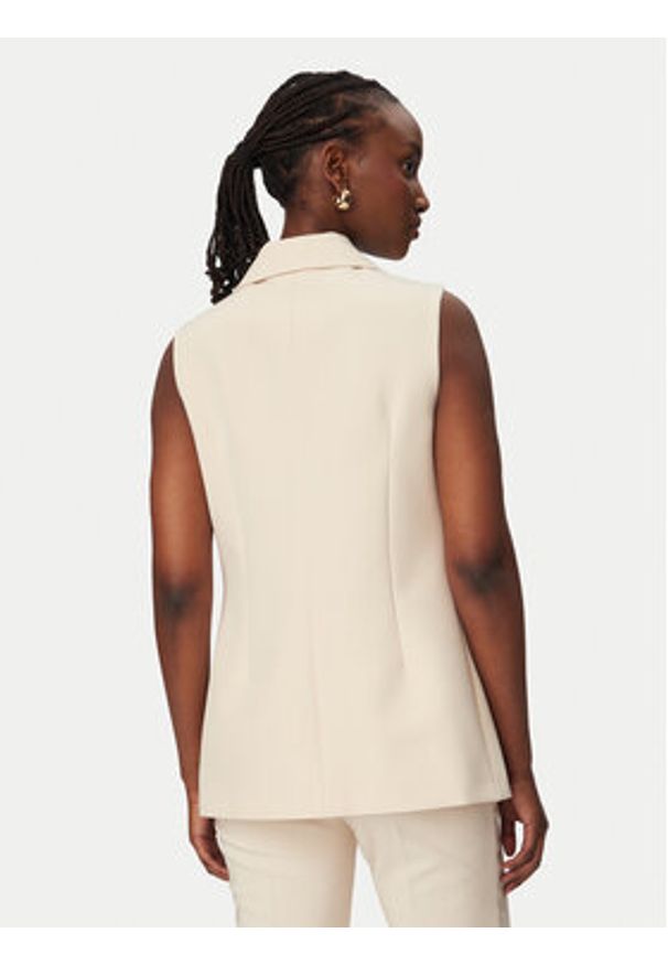 Rinascimento Kamizelka garniturowa CFC0128645003 Beżowy Regular Fit. Kolor: beżowy. Materiał: syntetyk